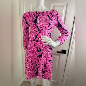 Lilly Pulitzer Sophie Dress Stretch Coco Safari Pineapple Print  Size Small.